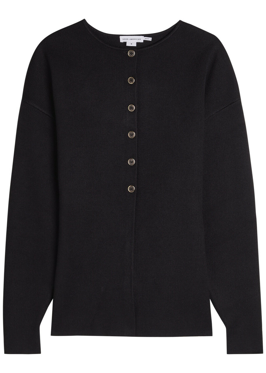 Good American Knit Cardigan Black