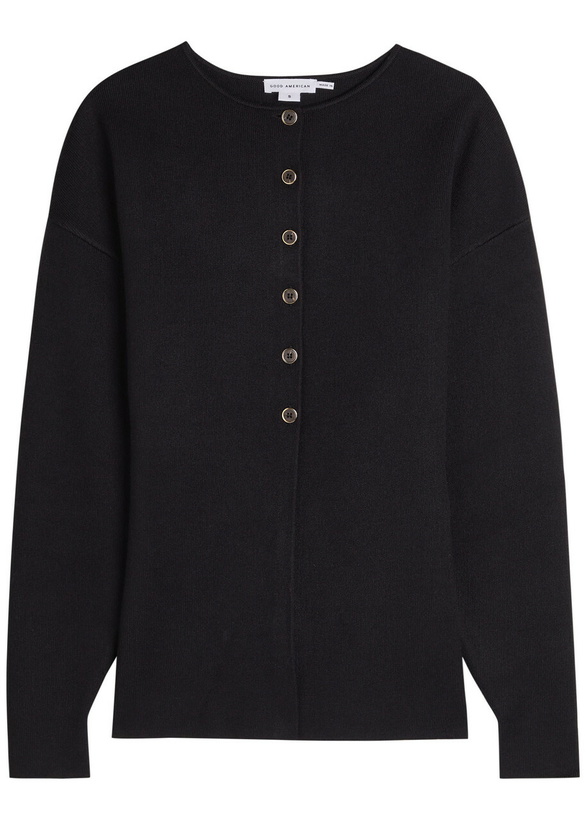 Photo: Good American Knit Cardigan Black