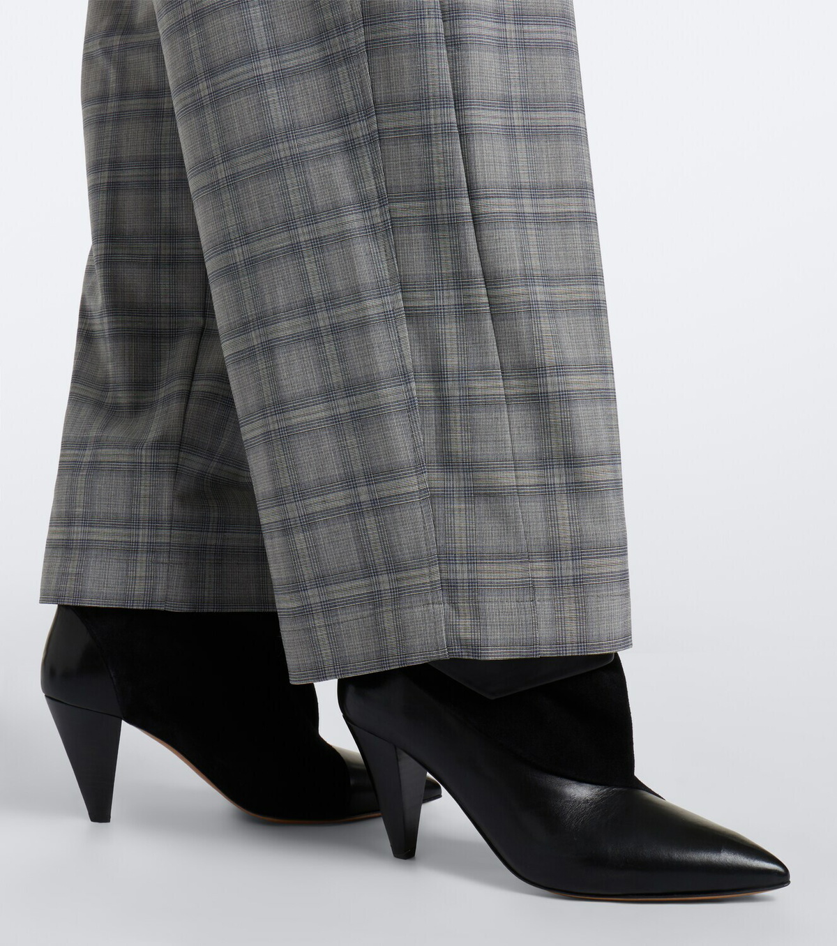 Isabel Marant Lyone leather and suede ankle boots