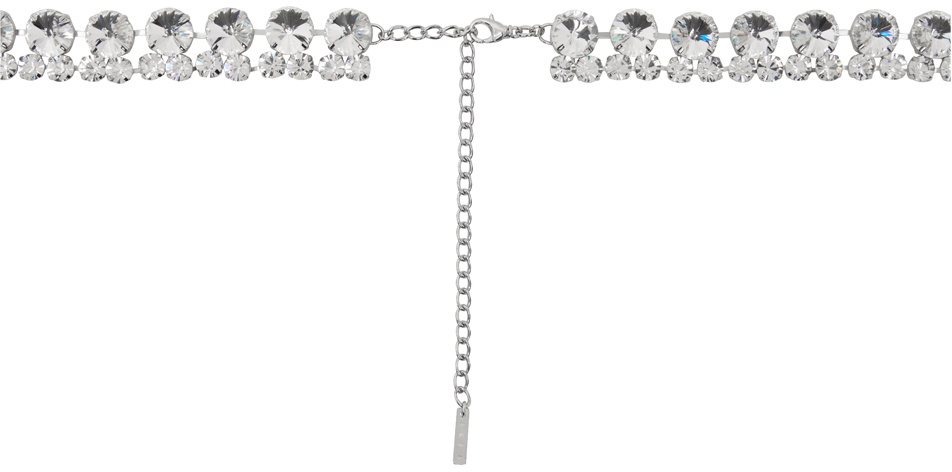AREA Silver Deco Bow Belt