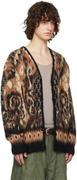 NEEDLES Black & Brown Mohair Paisley Cardigan