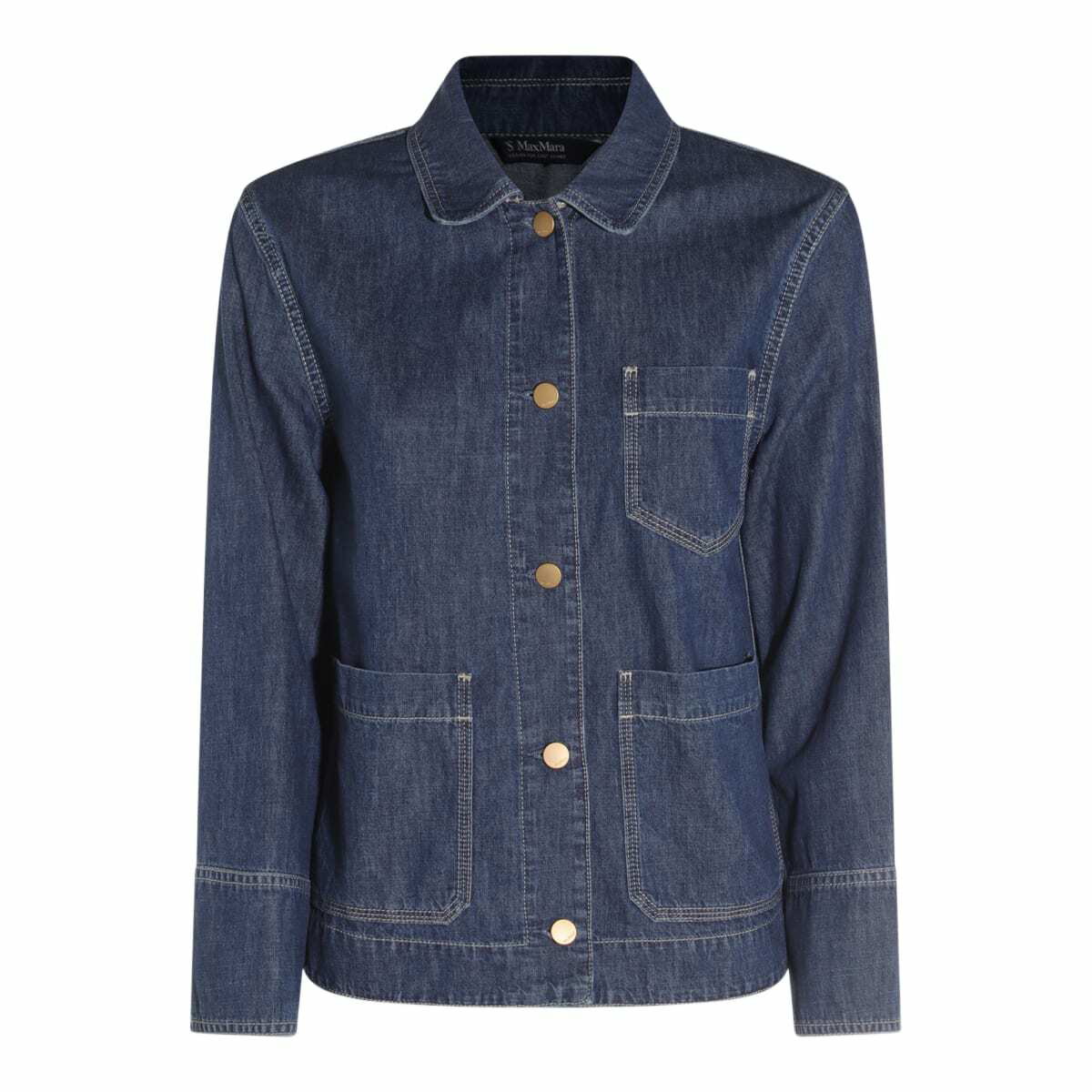 S Max Mara Blue Cotton Polly Jeans S Max Mara