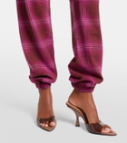 The Attico Checked cotton flannel sweatpants