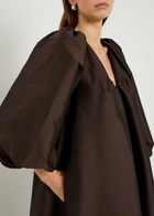 Bernadette George Stretch-taffeta Maxi Dress Dark Brown