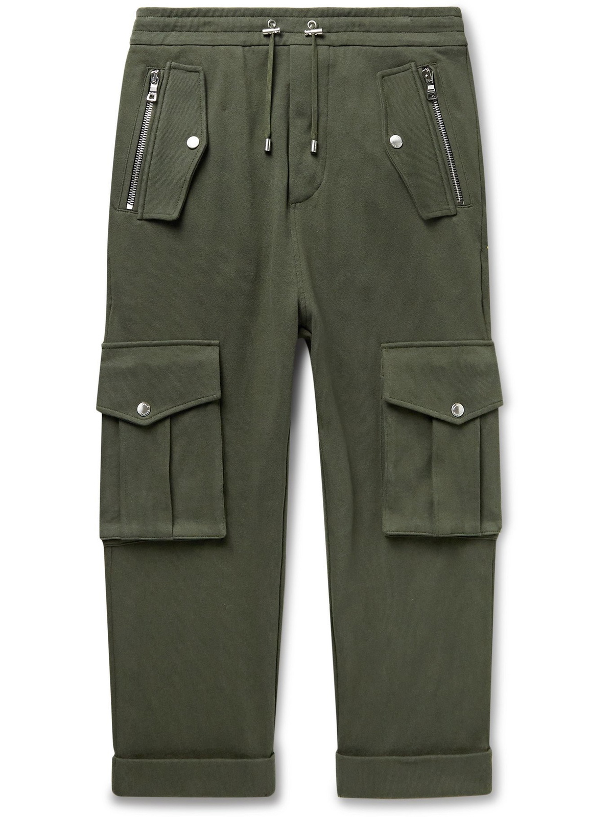 Balmain Monogram Joggers Pants, Khaki