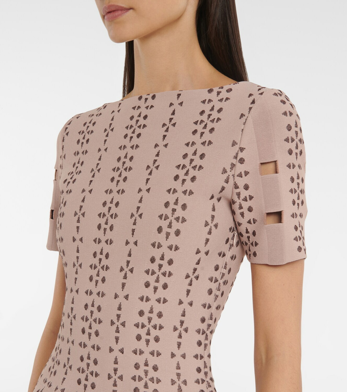 Alaa Stretch-knit jacquard minidress ALAA