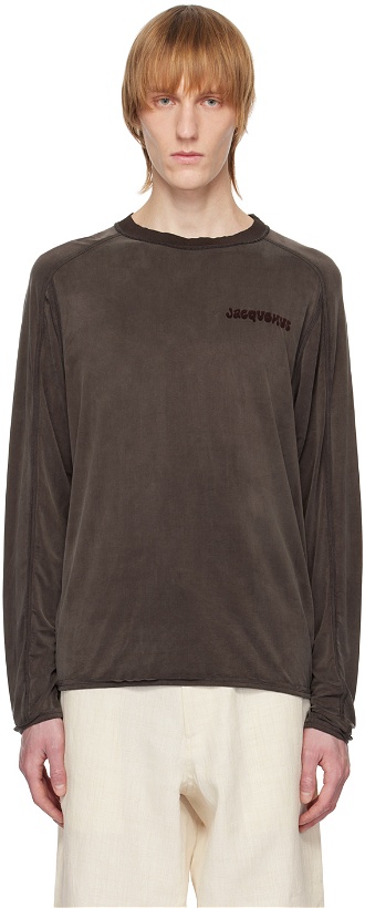 Photo: Jacquemus Brown 'Le T-Shirt Jao' Long Sleeve T-Shirt