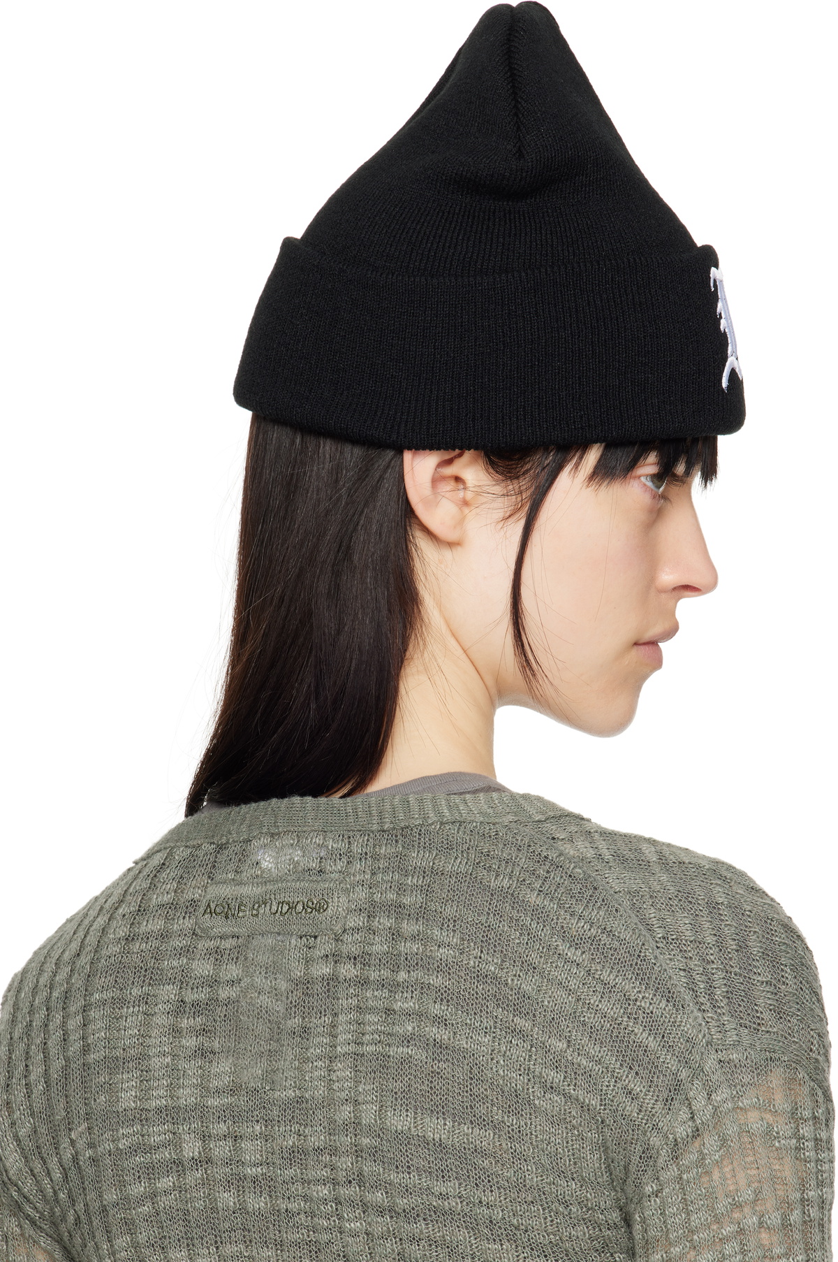 R13 Black 'R13' Beanie