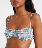 Faithfull Esterel checked bikini top