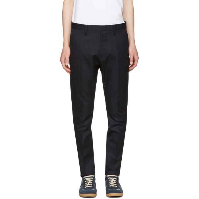 Photo: Dsquared2 Navy Cotton Chinos