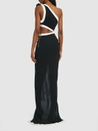 BALMAIN - Asymmetric Long Jersey Slit Dress