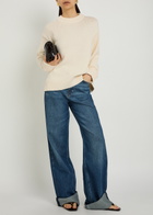 Reformation Cove Cotton-knit Jumper Beige