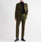 TOM FORD - Shelton Slim-Fit Cotton and Silk-Blend Suit Trousers - Green