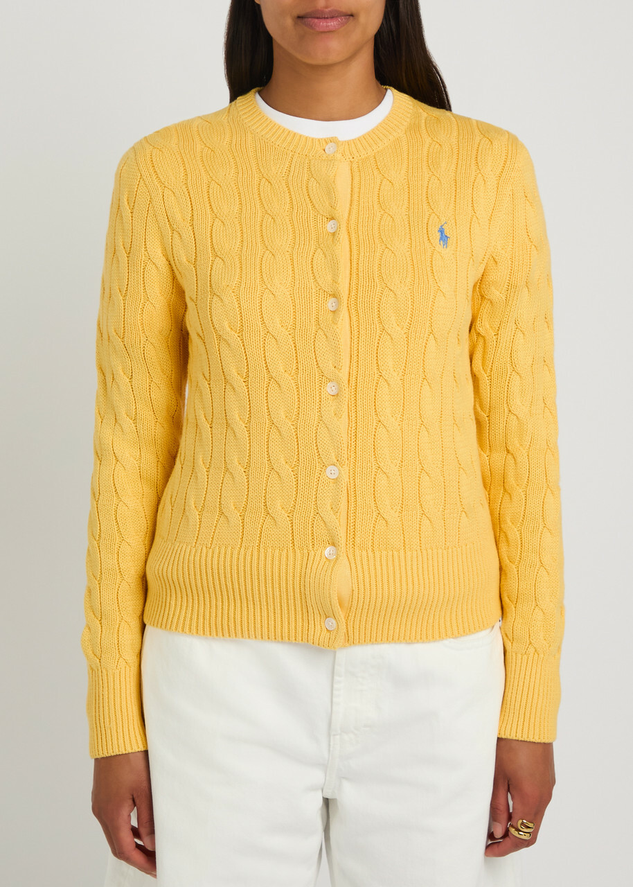 Polo Ralph Lauren Cable-knit Cotton Cardigan Yellow