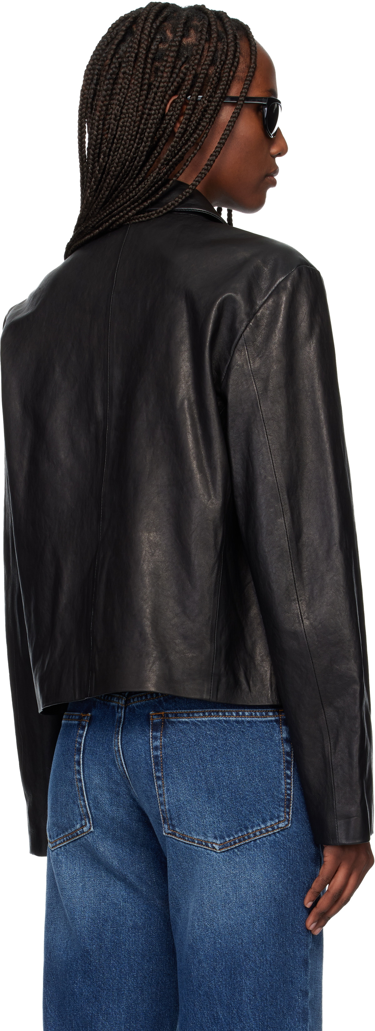 TONYWACK Black Vegetable Tanned Lamb Leather Jacket