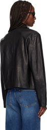 TONYWACK Black Vegetable Tanned Lamb Leather Jacket