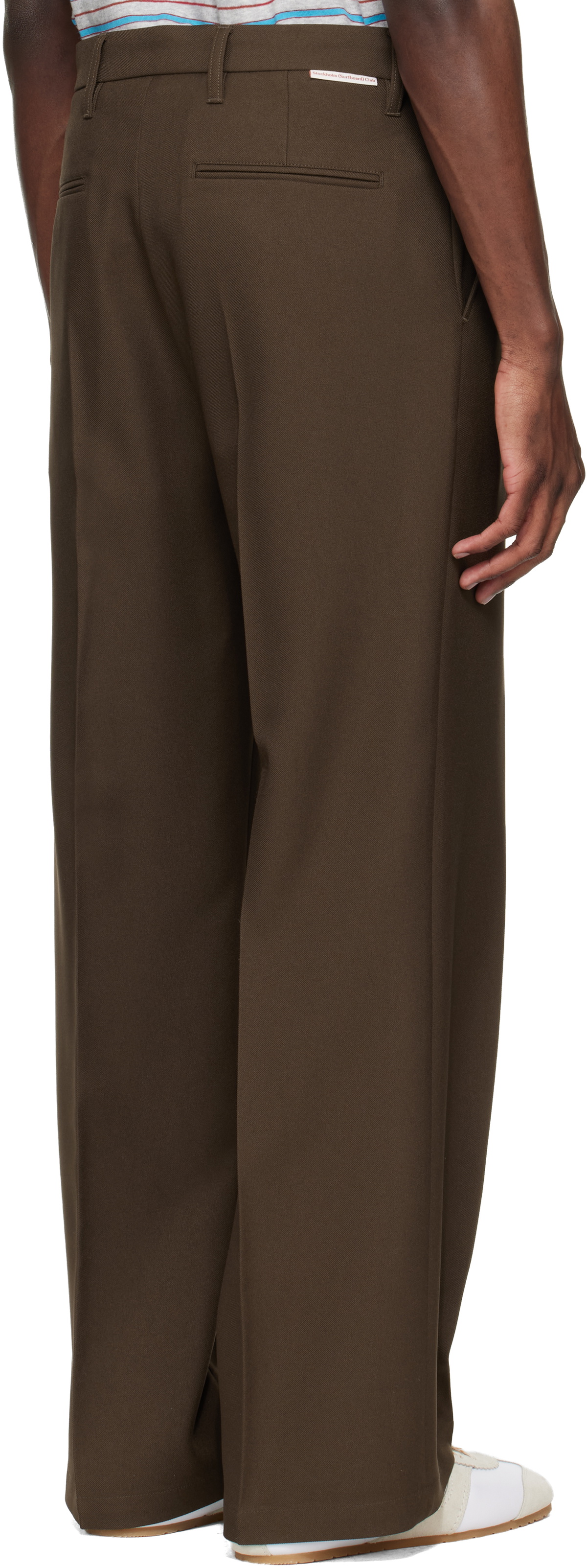 Stockholm (Surfboard) Club Brown Tailored Bootcut Trousers