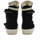 Rick Owens DRKSHDW Men's Cargo Sneakers in Black/Milk