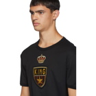 Dolce and Gabbana Black Emblem Patch T-Shirt