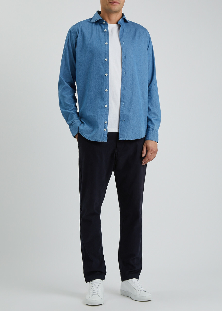 Eton Blue Chambray Shirt