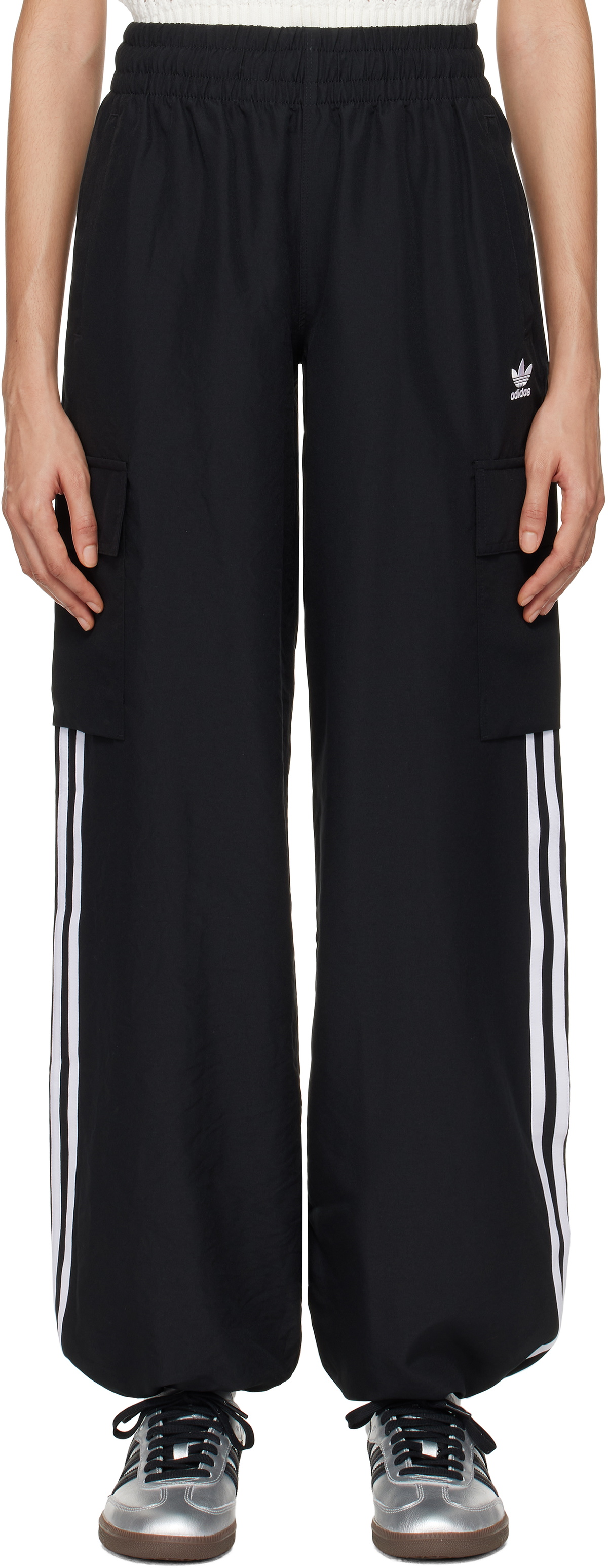 adidas Originals Black Adicolor 3-Stripes Cargo Pants