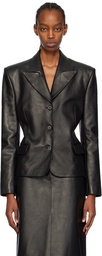 Magda Butrym Black Fitted Leather Jacket