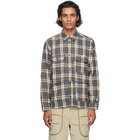 Reese Cooper Grey Flannel Check Shirt