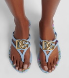 Dolce&Gabbana Floral thong sandals