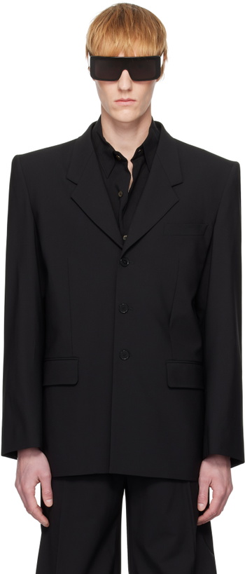 Photo: ALAINPAUL Black Single Breasted Tailored Blazer