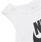 Nike - Sportswear Logo-Print Cotton-Jersey Tank Top - White