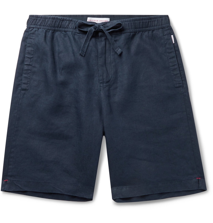 Photo: Orlebar Brown - Harton Linen Drawstring Shorts - Blue