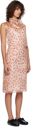 Jil Sander Pink Floral Lined Midi Dress