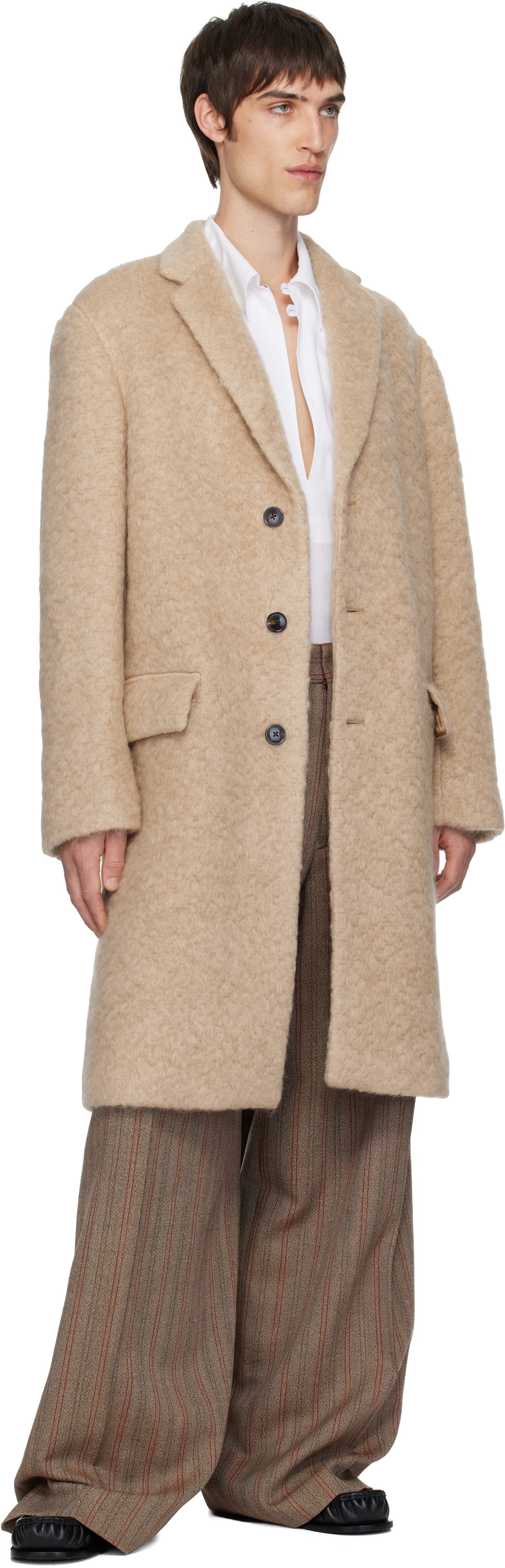 Veste Tailleur DRIES VAN NOTEN Beige - Coupe Homme, Taille Unique, En Coton