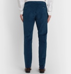 Loro Piana - Tapered Cotton and Cashmere-Blend Corduroy Suit Trousers - Blue