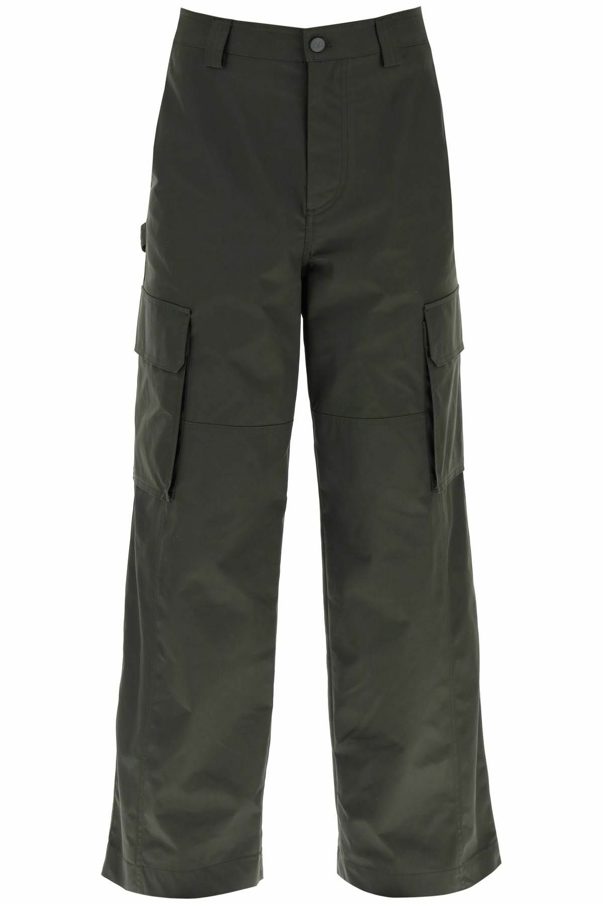 VALENTINO GARAVANI cargo pants in stretch nylon Khaki Valentino 