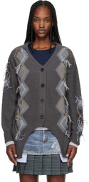 Andersson Bell Gray Gartered Argyle Cardigan