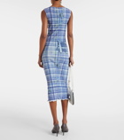 Acne Studios Checked ribbed-knit midi dress