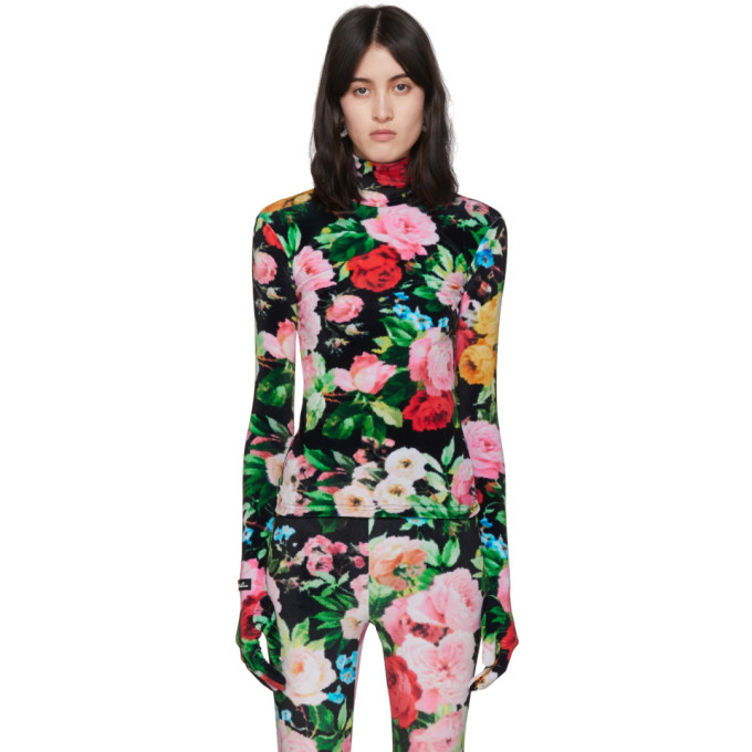 Photo: Richard Quinn Black Floral Turtleneck