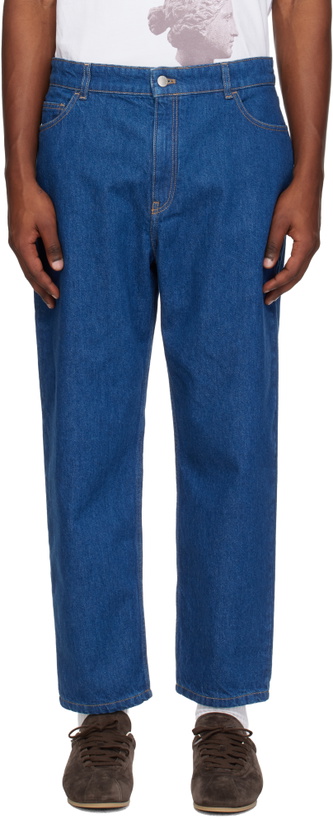 Photo: Maison Kitsuné Blue Tapered Jeans