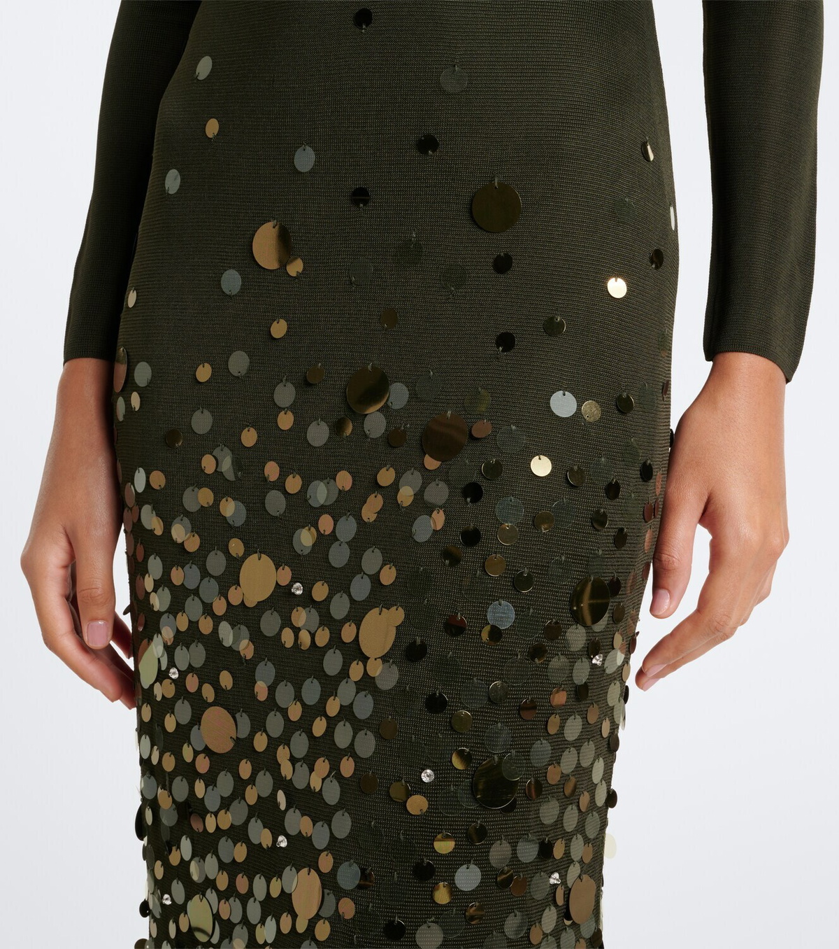 Carolina Herrera Sequined knitted midi dress
