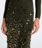 Carolina Herrera Sequined knitted midi dress
