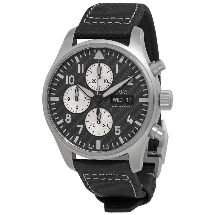 Photo: IWC Pilot Chronograph AMG Automatic Carbon Dial Mens Watch IW377903