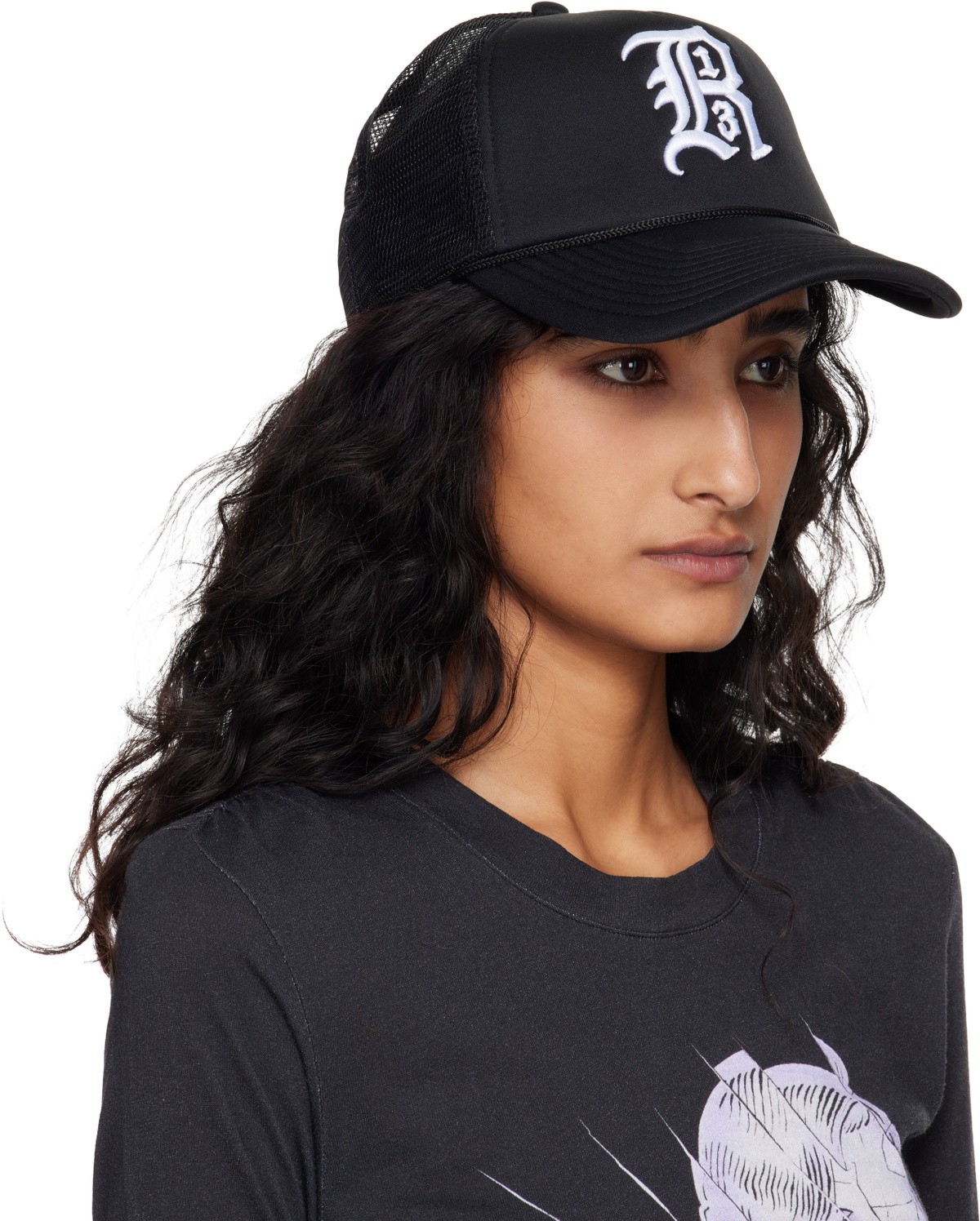 R13 Black 'R13' Trucker Cap