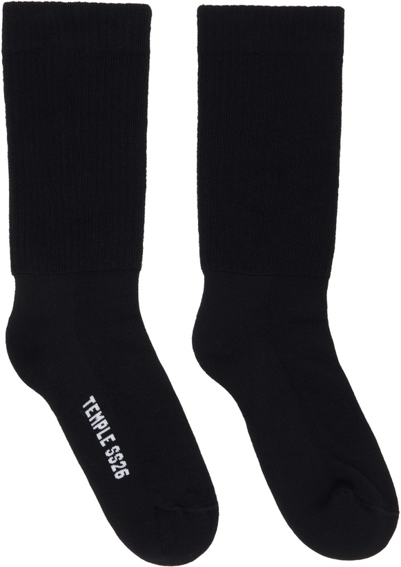 Photo: Rick Owens Black Temple Mid Calf Socks