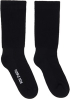 Rick Owens Black Temple Mid Calf Socks