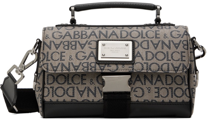 Photo: Dolce & Gabbana Taupe Jacquard Messenger Bag