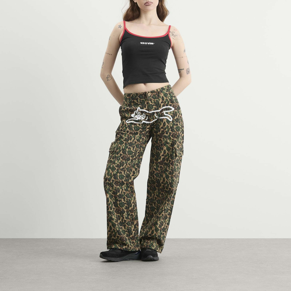 ICECREAM Women's Running Dog Cargo Pants in Camo