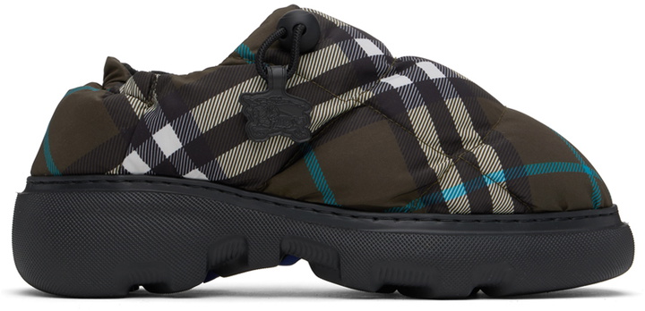 Photo: Burberry Brown Check Nylon Pillow Loafers