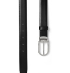 Montblanc - 3cm Black Reversible Leather Belt with Two Buckles - Black