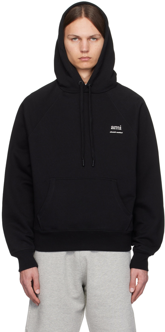 AMI Paris Black Ami Alexandre Mattiussi Hoodie SSENSE